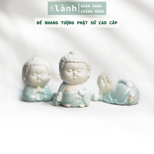 Đế Cắm Nhang Trầm Hương Tượng Phật Gốm Sứ Cao Cấp Dáng Đứng, Nằm, Thiền 3 Lành Trang Trí Tâm Linh Thờ Cúng Quà Tết - 3 Lanh
