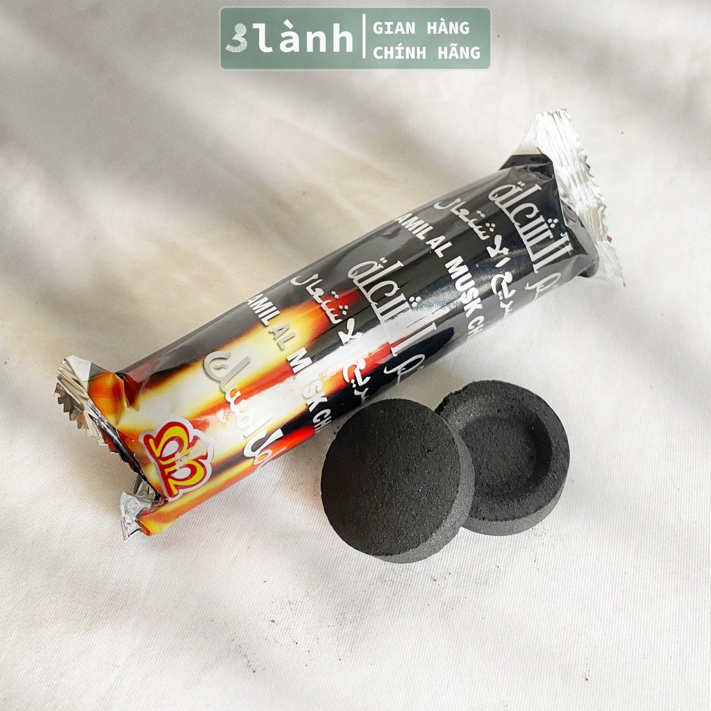 Than Hoạt Tính Xông Đốt Trầm Hương 3 Lành Dạng Viên Ông 10 Viên An Toàn Sức Khỏe Ít Khói Không Mùi Quà Tặng - 3 Lanh