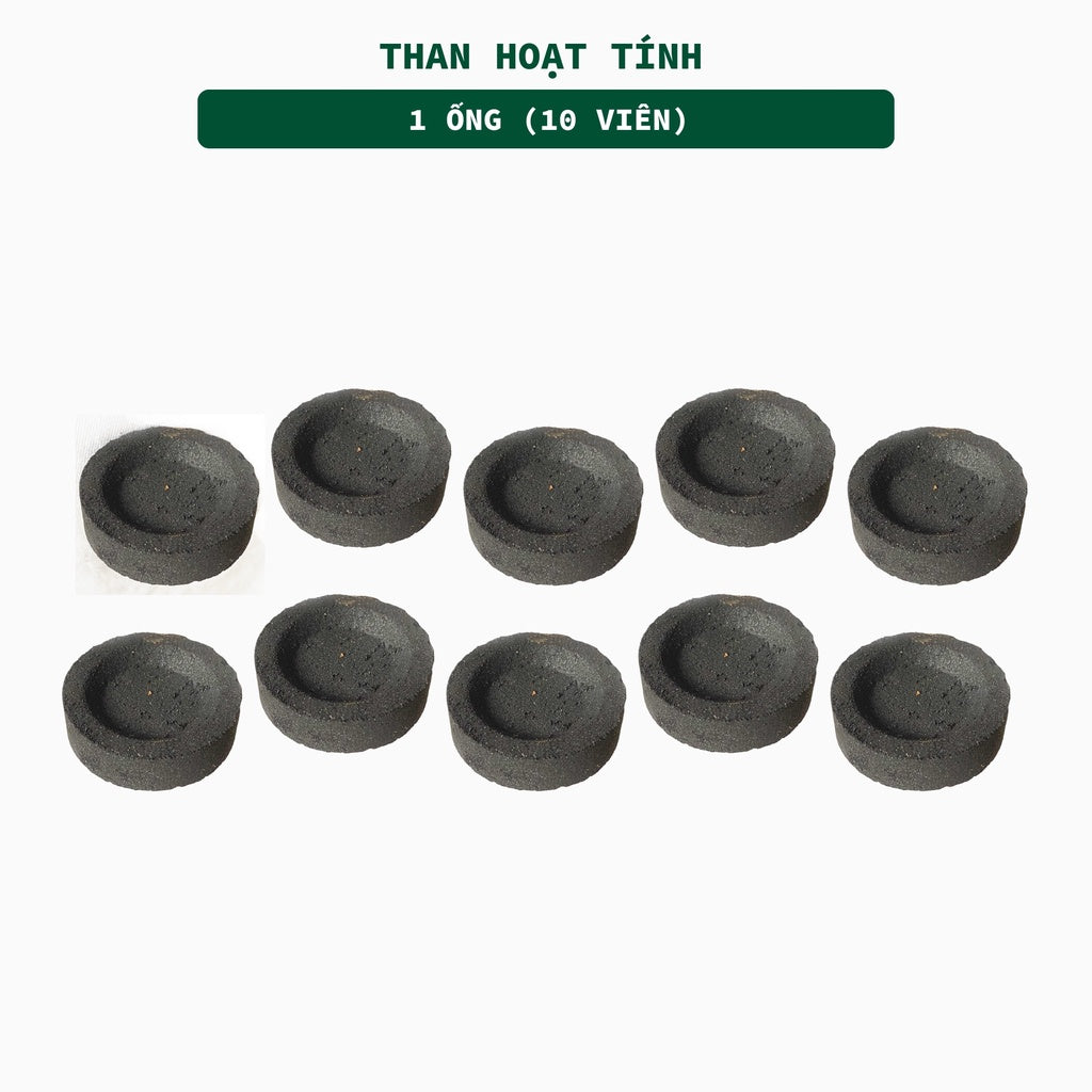 Than Hoạt Tính Xông Đốt Trầm Hương 3 Lành Dạng Viên Ông 10 Viên An Toàn Sức Khỏe Ít Khói Không Mùi Quà Tặng - 3 Lanh