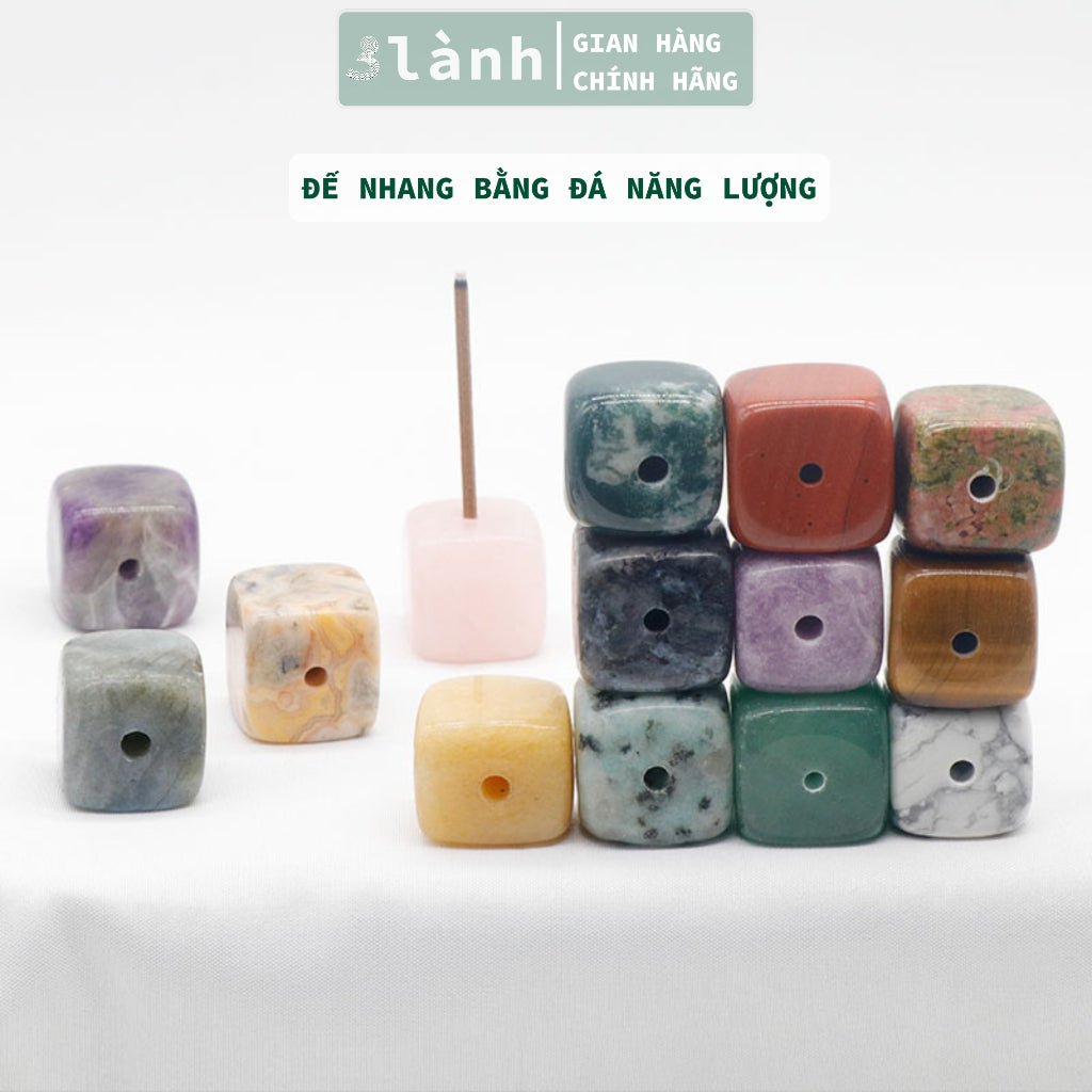 Đế Cắm Nhang Trầm Hương Bằng Đá Tự Nhiên Thiết Kế Nhỏ Đơn Giản Dùng Thiền, Yoga, Dâng Hương 3 Lành - 3 Lanh