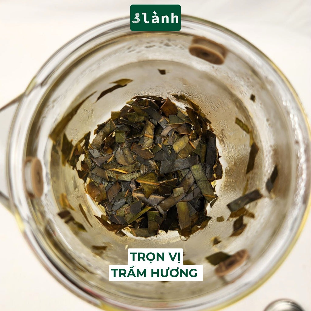 Trà Trầm Hương Dạng Lá Hộp 50gr 3 Lành Hoàn Toàn Từ Lá Dó Bầu Ngủ Ngon Giảm Stress Tốt Sức Khỏe