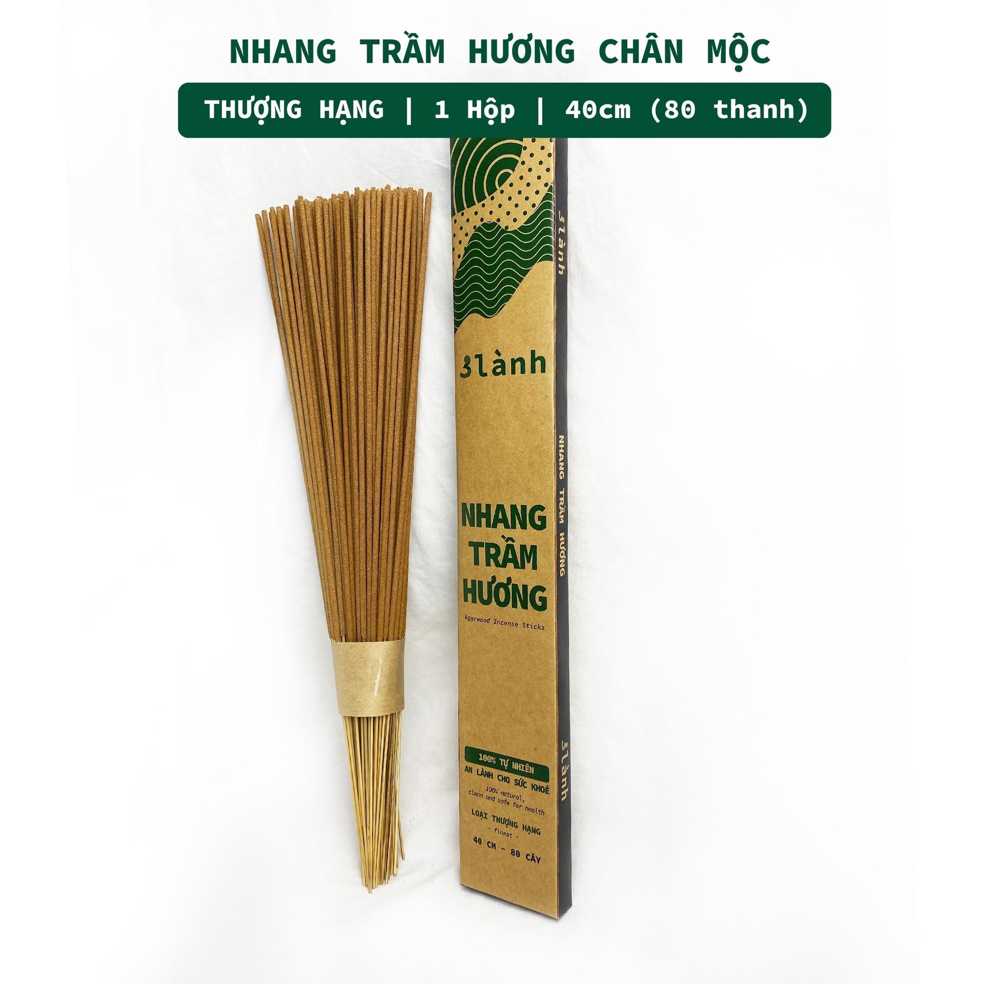 Nhang Trầm Hương Thượng Hạng 30-40cm, 100-400gr 3 Lành Tự Nhiên 100% Không Hóa Chất >15 Năm Trầm Thờ Cúng Thư Giãn Tài Lộc Xông Nhà Quà 11.11 - 3 Lanh