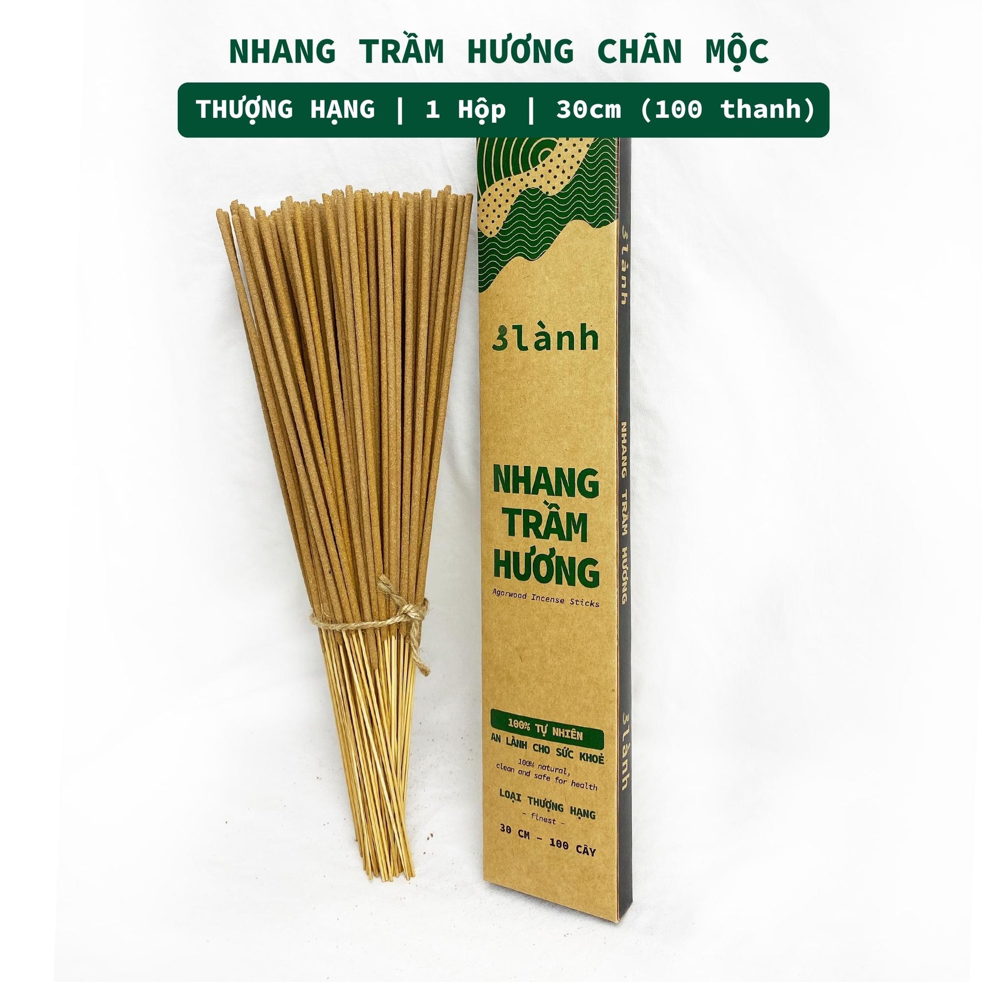 Nhang Trầm Hương Thượng Hạng 30-40cm, 100-400gr 3 Lành Tự Nhiên 100% Không Hóa Chất >15 Năm Trầm Thờ Cúng Thư Giãn Tài Lộc Xông Nhà Quà 11.11 - 3 Lanh