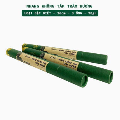 Nhang Không Tăm Trầm Hương Sạch Đặc Biệt 3 Lành 20cm 30gr-150gr Tự Nhiên 100% Ít Khói 7-12 Năm Trầm Thờ Cúng Thư Giãn - 3 Lanh