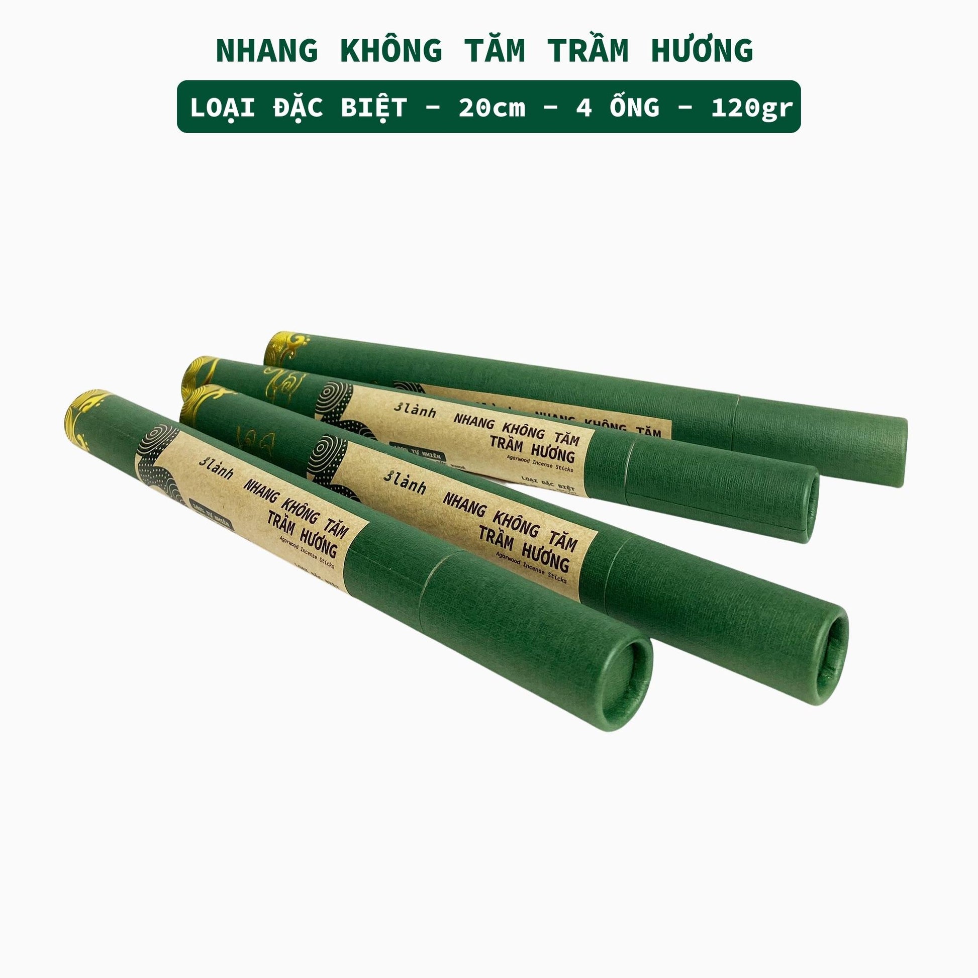 Nhang Không Tăm Trầm Hương Sạch Đặc Biệt 3 Lành 20cm 30gr-150gr Tự Nhiên 100% Ít Khói 7-12 Năm Trầm Thờ Cúng Thư Giãn - 3 Lanh