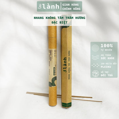 Nhang Không Tăm Trầm Hương Sạch Đặc Biệt 3 Lành 20cm 30gr-150gr Tự Nhiên 100% Ít Khói 7-12 Năm Trầm Thờ Cúng Thư Giãn - 3 Lanh