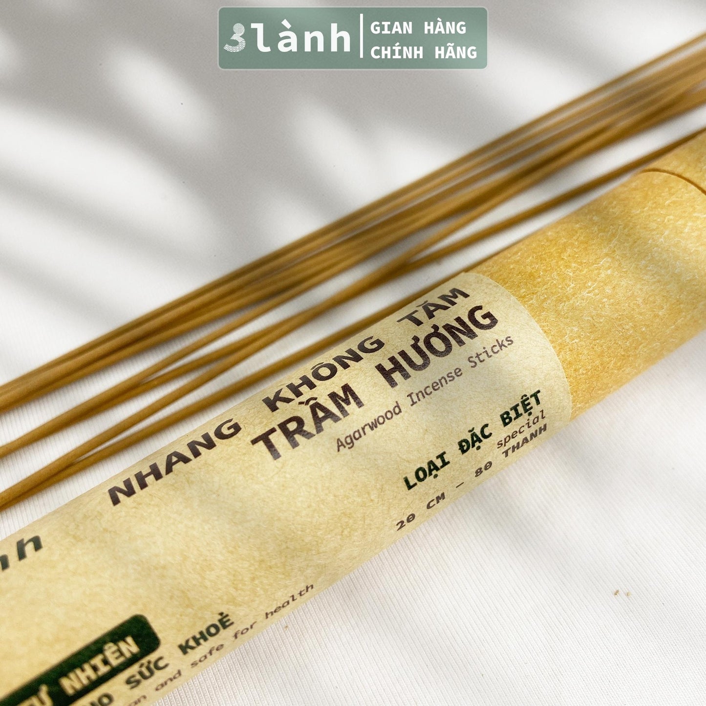 Nhang Không Tăm Trầm Hương Sạch Đặc Biệt 3 Lành 20cm 30gr-150gr Tự Nhiên 100% Ít Khói 7-12 Năm Trầm Thờ Cúng Thư Giãn - 3 Lanh