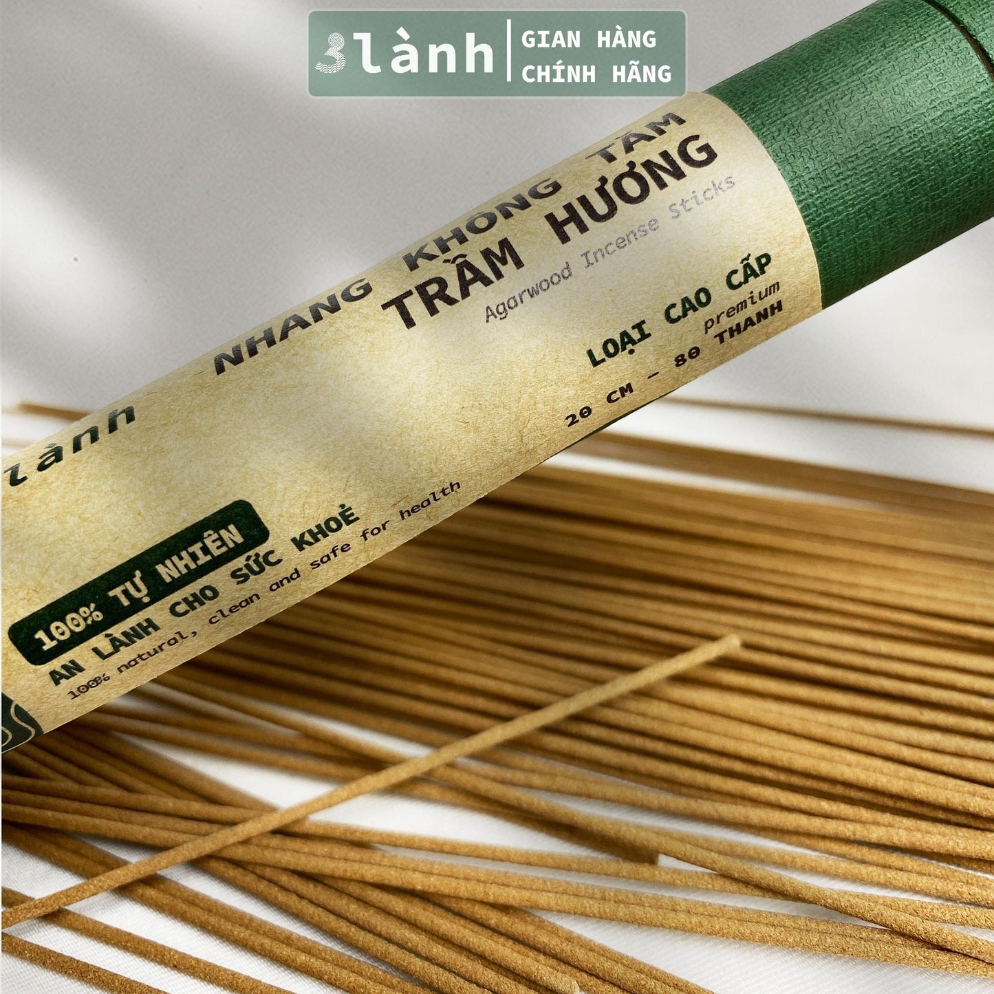 Nhang Không Tăm Trầm Hương Sạch Cao Cấp 3 Lành 20cm 30gr-150gr Tự Nhiên 100% Ít Khói 12-15 Năm Trầm Thờ Cúng Thư Giãn - 3 Lanh