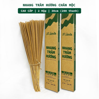 Nhang Trầm Hương Sạch Cao Cấp 30-40cm Hộp 100-400gr 3 Lành Tự Nhiên 100% Không Hóa Chất 7-12 Năm Trầm Thờ Cúng Thư Giãn - 3 Lanh