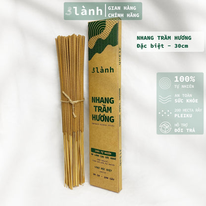 Nhang Trầm Hương Sạch Đặc Biệt 30-40cm Hộp 100-400gr 3 Lành Tự Nhiên 100% Không Hóa Chất 7-12 Năm Trầm Thờ Cúng Thư Giãn - 3 Lanh