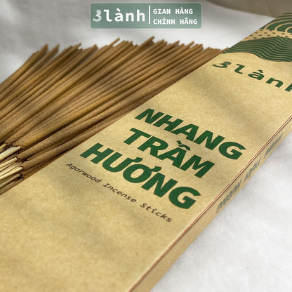 Nhang Trầm Hương Sạch Đặc Biệt 30-40cm Hộp 100-400gr 3 Lành Tự Nhiên 100% Không Hóa Chất 7-12 Năm Trầm Thờ Cúng Thư Giãn - 3 Lanh