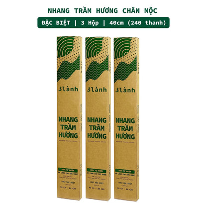 Nhang Trầm Hương Sạch Đặc Biệt 30-40cm Hộp 100-400gr 3 Lành Tự Nhiên 100% Không Hóa Chất 7-12 Năm Trầm Thờ Cúng Thư Giãn - 3 Lanh