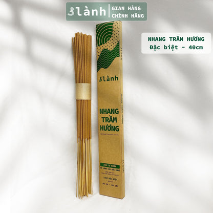 Nhang Trầm Hương Sạch Đặc Biệt 30-40cm Hộp 100-400gr 3 Lành Tự Nhiên 100% Không Hóa Chất 7-12 Năm Trầm Thờ Cúng Thư Giãn - 3 Lanh