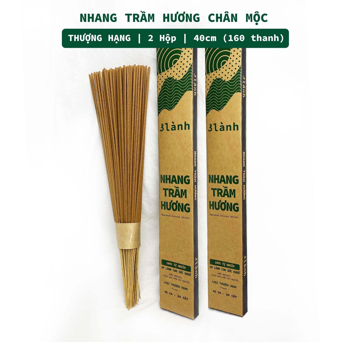 Nhang Trầm Hương Thượng Hạng 30-40cm, 100-400gr 3 Lành Tự Nhiên 100% Không Hóa Chất >15 Năm Trầm Thờ Cúng Thư Giãn Tài Lộc Xông Nhà Quà 11.11 - 3 Lanh