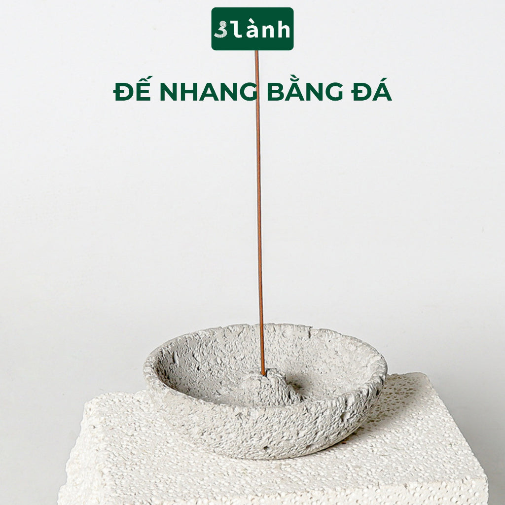 Đế Hứng Nhang Bằng Đá Phong Cách Thiền Nhật