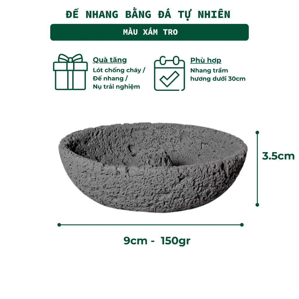 Đế Hứng Nhang Bằng Đá Phong Cách Thiền Nhật