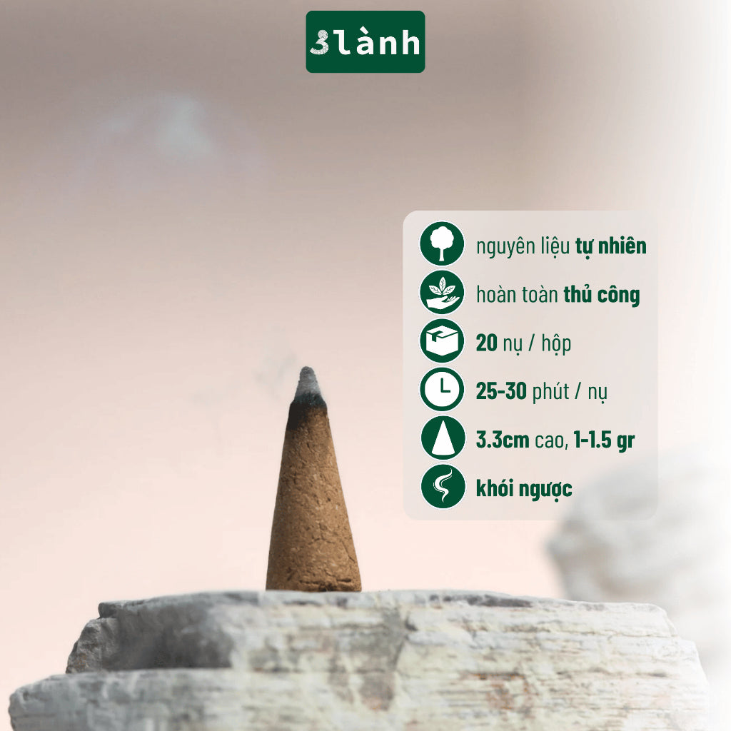 Nụ Thủ Công 3 Lành Hộp 20 Nụ Nhiều Mùi 100 % Tự Nhiên Tặng Kèm Đế Chăm Không Hóa Chất Xông Thơm
