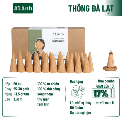 Nụ Thủ Công 3 Lành Hộp 20 Nụ Nhiều Mùi 100 % Tự Nhiên Tặng Kèm Đế Chăm Không Hóa Chất Xông Thơm