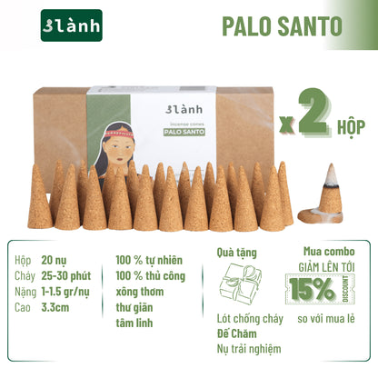 Nụ Thủ Công Palo Santo 3 Lành Hộp 20 Nụ 100 % Tự Nhiên Tặng Kèm Đế Chăm, Không Hóa Chất, Xông Thơm