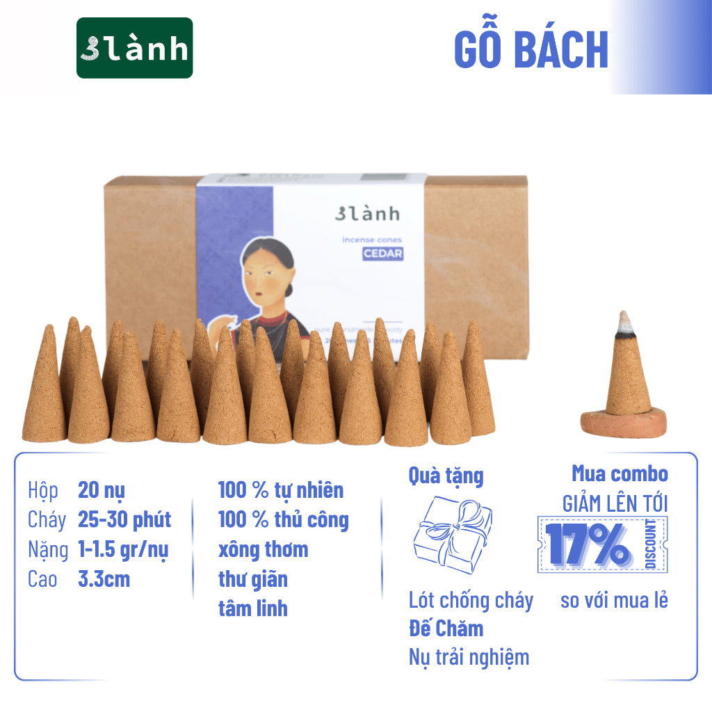Nụ Thủ Công 3 Lành Hộp 20 Nụ Nhiều Mùi 100 % Tự Nhiên Tặng Kèm Đế Chăm Không Hóa Chất Xông Thơm